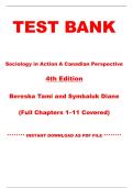 Test Bank for Sociology in Action&colon; A Canadian Perspective&comma; 4th Edition by Bereska & Symbaluk &vert; Chapters 1&ndash;11 &vert; Instant PDF Download