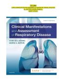 Clinical Manifestations and Assessment of Respiratory Disease&comma; 8th Edition &lpar;ISBN&colon; 9780323553698&rpar; &vert; Terry Des Jardins & George G&period; Burton &vert; 2025 Latest Update &vert; Complete Test Bank&comma; Exam Questions & Answers