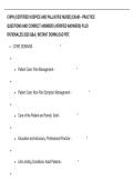 CHPN &lpar;CERTIFIED HOSPICE AND PALLIATIVE NURSE&rpar; EXAM &ndash; PRACTICE&NewLine;QUESTIONS AND CORRECT ANSWERS &lpar;VERIFIED ANSWERS&rpar; PLUS&NewLine;RATIONALES 2026 Q&A &vert; INSTANT DOWNLOAD PDF&period;