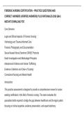 FORENSIC NURSING CERTIFICATION &ndash; PRACTICE QUESTIONS AND&NewLine;CORRECT ANSWERS &lpar;VERIFIED ANSWERS&rpar; PLUS RATIONALES 2026 Q&A &vert;&NewLine;INSTANT DOWNLOAD PDF&period;