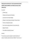NURSE EDUCATOR CERTIFICATION &ndash; PRACTICE QUESTIONS AND CORRECT&NewLine;ANSWERS &lpar;VERIFIED ANSWERS&rpar; PLUS RATIONALES 2026 Q&A &vert; INSTANT&NewLine;DOWNLOAD PDF&period;