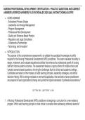 NURSING PROFESSIONAL DEVELOPMENT CERTIFICATION &ndash; PRACTICE QUESTIONS AND CORRECT&NewLine;ANSWERS &lpar;VERIFIED ANSWERS&rpar; PLUS RATIONALES 2026 Q&A &vert; INSTANT DOWNLOAD PDF&period;