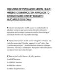 ESSENTIALS OF PSYCHIATRIC MENTAL HEALTH&NewLine;NURSING COMMUNICATION APPROACH TO&NewLine;EVIDENCE BASED CARE BY ELIZABETH&NewLine;VARCAROLIS 2026 FINAL PAPER COMPLETE&NewLine;REVISION QUESTIONS WITH FULL SOLUTIONS&NewLine;