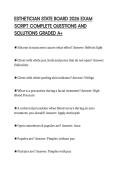 ESTHETICIAN STATE BOARD 2026 EXAM&NewLine;SCRIPT COMPLETE QUESTIONS AND&NewLine;SOLUTIONS GRADED A&plus;
