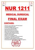 NUR 1211 Medical-Surgical Nursing &ndash; Final Exam Study Guide 2026 &ndash; NCLEX-Style Practice Questions with Detailed Rationales