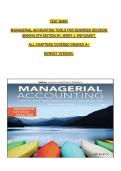 Managerial Accounting Tools for Business Decision Making &lpar;9th Edition&rpar; &ndash; Lecture Summary and Study Notes