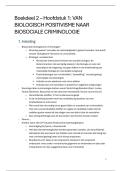 Samenvatting -  Evolutie en menselijk gedrag - Boekdeel 2 &ndash; Hoofdstuk 1 - VAN BIOLOGISCH POSITIVISME NAAR BIOSOCIALE CRIMINOLOGIE