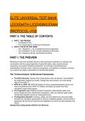 ELITE Locksmith Licensing Exam Test Bank 2026&sol;2027 &vert; S-Tier Master Keying&comma; Access Control & Life Safety Codes &lpar;60 Q&A&rpar;