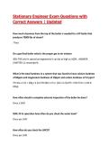 Stationary Engineer Exam Questions with Correct Answers &vert; Updated