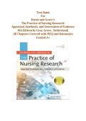 TEST BANK&colon; Burns & Grove's The Practice of Nursing Research 8th Edition by Gray&comma; Grove&comma; Sutherland &vert; Chapters 1-29 MCQs with Rationales & Answers