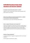 PLTW IED Final Exam Study Guide&NewLine;Questions and Answers&vert; 2026&sol;27 Updated