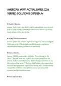 AMERICAN YAWP ACTUAL PAPER 2026&NewLine;VERIFIED SOLUTIONS GRADED A&plus;&NewLine;