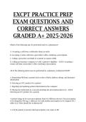 ExCPT Practice prep Exam questions and correct answers GRADED A&plus; 2025-2026
