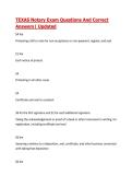 TEXAS Notary Exam Questions And Correct Answers&vert; Updated