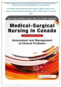 Test Bank for Medical-Surgical Nursing in Canada 4th Edition by Sharon L&period; Lewis&comma; Margaret McLean Heitkemper & Linda Bucher &vert; Complete Chapters 1&ndash;72 Exam Guide