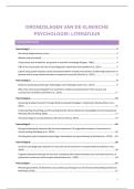 Grondslagen Klinische Psychologie &vert; Literatuuroverzicht