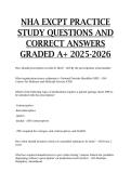 NHAExCPT Practice study Questions and correct answers GRADED A&plus; 2025-2026