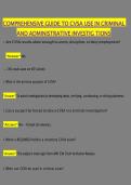 Comprehensive Guide to CVSA Use in Criminal & Administrative Investigations 2026&sol;2027 &vert; Study Guide &vert; Voice Stress Analysis&comma; Interview Techniques & Investigation Procedures &vert; Verified A&plus;