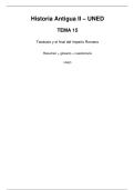 Pack Historia Antigua II &ndash; Roma &lpar;Temas 7 al 15&rpar; &vert; Res&uacute;menes &plus;  glosarios &plus; test &lpar;UNED&rpar;