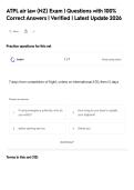 ATPL air law &lpar;NZ&rpar; Exam &vert; Questions with 100&percnt;&NewLine;Correct Answers &vert; Verified &vert; Latest Update 2026