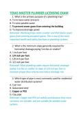 TEXAS MASTER PLUMBER LICENSING EXAM