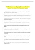 NSG 170&colon; Metabolism and Diabetes Management Overview - &NewLine;Questions with Correct ANSWERS &lpar;Latest Update&rpar; 
