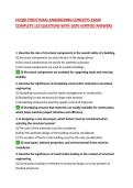 HCQM STRUCTURAL ENGINEERING CONCEPTS EXAM COMPLETE 110 QUESTIONS WITH 100&percnt; VERIFIED ANSWERS