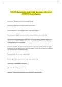 NSG 170 Reproduction Study Guide Questions with Correct &NewLine;ANSWERS &lpar;Latest Update&rpar; 