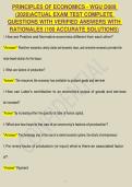 WGU D089 Principles of Economics Questions & Answers 2025&sol;2026 &vert; Complete Exam Study Guide with Rationales &vert; Micro & Macroeconomics Review &vert; Verified A&plus;