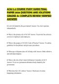 ACAS 5&period;3 COURSE STUDY GUIDE FINAL&NewLine;PAPER 2026 QUESTIONS AND SOLUTIONS&NewLine;GRADED A&plus; COMPLETE REVIEW VERIFIED&NewLine;ANSWERS