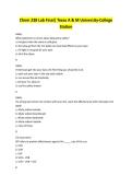 Chem 238 Lab Final&vert; Texas A & M University-College Station