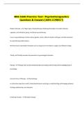 NSG 6440 Practice Test &sol; Psychotherapeutics &NewLine;Questions & Answers &lpar;100&percnt; CORRECT&rpar; 