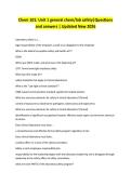 Chem 101&colon; Unit 1 general chem&sol;lab safety&vert;Questions and answers &vert; Updated New 2026