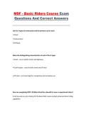 MSF Basic Rider Course &ndash; Exam Questions and Correct Answers