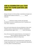 AGB 302 EXAMINATION 2026 STUDY&NewLine;GUIDE TEST PAPER QUESTIONS AND&NewLine;SOLUTIONS