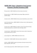 NURS 5461 Quiz 1 Questions And Correct Answers &lpar;Verified Answers&rpar; 2026