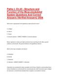 Patho I&comma; Ch&period;43 - Structure and Function of the Musculoskeletal System Questions And Correct Answers &lpar;Verified Answers&rpar; 2026
