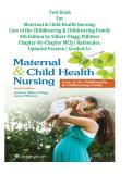 Test Bank for Maternal & Child Health Nursing&comma; 8th Edition by Silbert-Flagg & Pillitteri &vert; All 35&plus; Chapters &vert; Q&A with Rationales