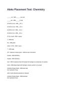Aleks Placement Test&colon; Chemistry REVISED AND UPDATED FOR 2026&sol;2027 ACTUAL EXAM COMPLETE QUESTIONS AND CORRECT DETAILED ANSWERS &lpar;VERIFIED ANSWERS&rpar; &vert;ALREADY GRADED A&plus;&vert;&vert;BRAND NEW&excl;&excl;&NewLine;