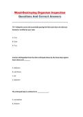 Wood-Destroying Organism Inspection Questions and Answers &ndash; Complete Exam Prep Material