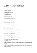 ALEKS - Formulas to Know&excl; REVISED AND UPDATED FOR 2026&sol;2027 ACTUAL EXAM COMPLETE QUESTIONS AND CORRECT DETAILED ANSWERS &lpar;VERIFIED ANSWERS&rpar; &vert;ALREADY GRADED A&plus;&vert;&vert;BRAND NEW&excl;&excl;&NewLine;