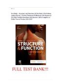 TEST BANK - STRUCTURE AND FUNCTION OF THE BODY 17TH EDITION AUTHOR &colon; KEVIN T&period; PATTON&comma;THOMPSON&comma;WILLIAMSON ALL CHAPTERS&lbrack;1-22&rsqb; LATEST UPDATED