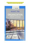 TEST BANK FOR ORGANIZATION THEORY & DESIGN 13TH EDITION BY RICHARD DAFT&comma; ISBN&semi;9780357445143&comma; ALL CHAPTERS FULLY COVERED&comma; COMPLETE GUIDE A&plus;