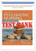 Test Bank for Psychiatric Nursing&colon; Contemporary Practice 6th Edition by Boyd &vert; Complete All Chapters Questions&comma; Answers & Rationales &lpar;2025 Update&rpar;