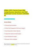 NPMA CPPS Practice Exam With Comprehensive Questions and Well Elaborated Correct Answers GRADED A&plus;&period;