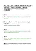 ELE 3010 EXAM 1 CERTIFICATION EVALUATION&NewLine;2026 FULL QUESTIONS AND CORRECT&NewLine;ANSWERS