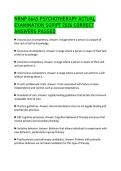 NRNP 6645 PSYCHOTHERAPY ACTUAL&NewLine;EXAMINATION SCRIPT 2026 CORRECT&NewLine;ANSWERS PASSED&NewLine;