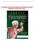 PHYSICAL EXAMINATION AND HEALTH ASSESSMENT 9TH EDITION BY CAROLYN JARVIS&comma; ANN ECKHARDT TEST BANK ALL CHAPTERS 1-32 FULL COMPLETE