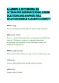 ANATOMY & PHYSIOLOGY AN&NewLine;INTEGRATIVE APPROACH FINAL PAPER&NewLine;QUESTIONS AND ANSWERS FULL&NewLine;SOLUTION BUNDLE ACCURATE CONTENT