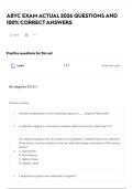 ABYC EXAM ACTUAL 2026 QUESTIONS AND 100&percnt; CORRECT ANSWERS